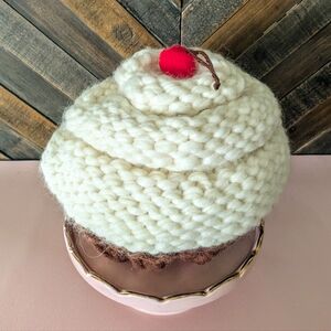 Toddler Cupcake Knitted Beanie